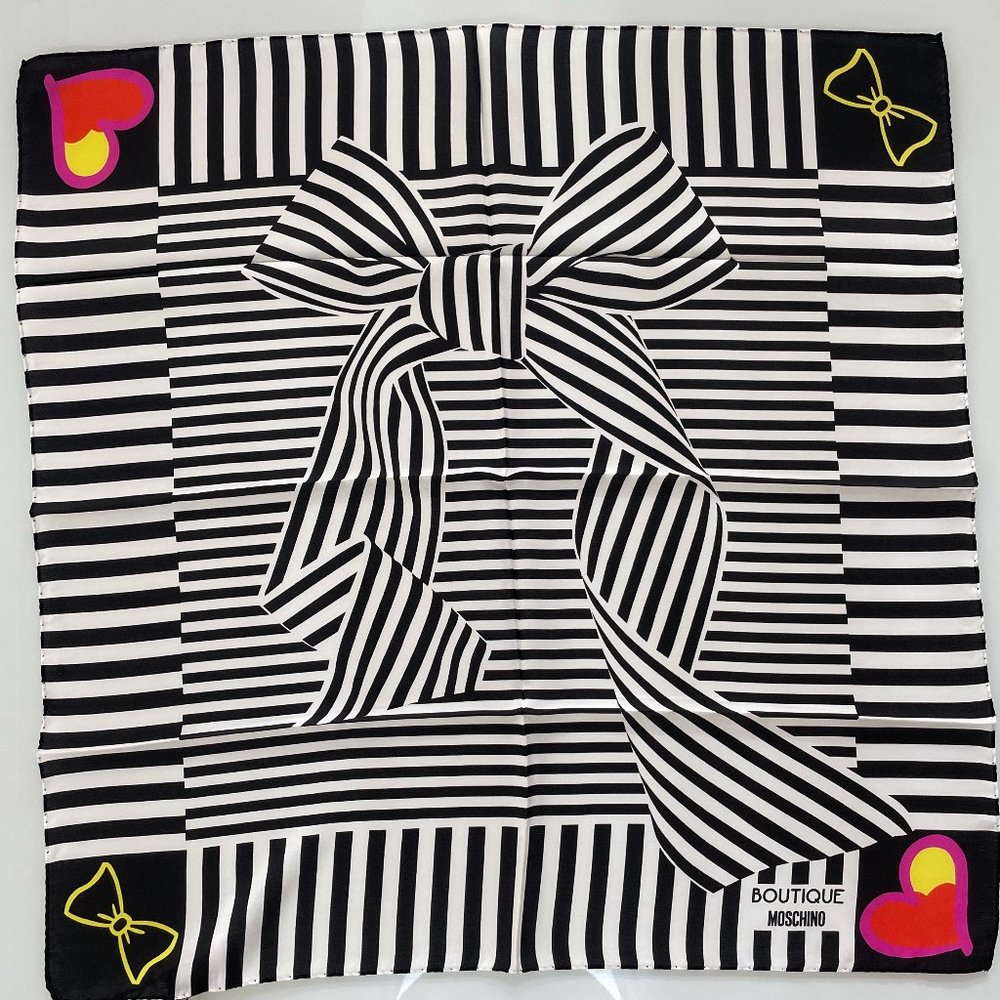 Boutique Moschino Big Bow Silk Scarf from Moschoni